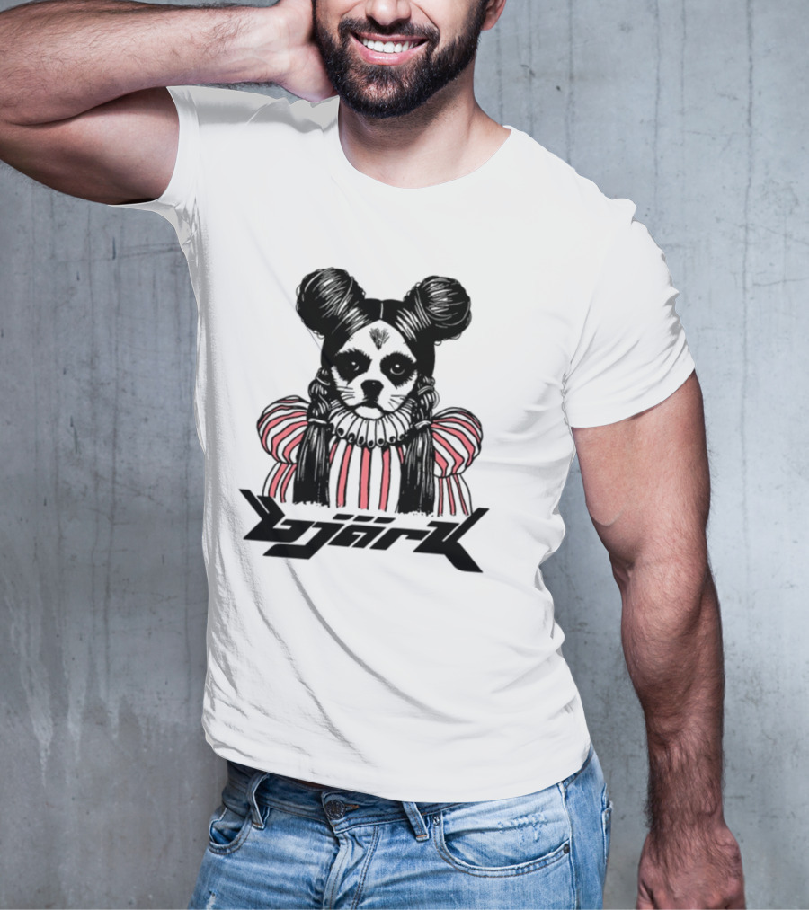 Bjark Sthtgohard Monochrome Dog T-Shirt