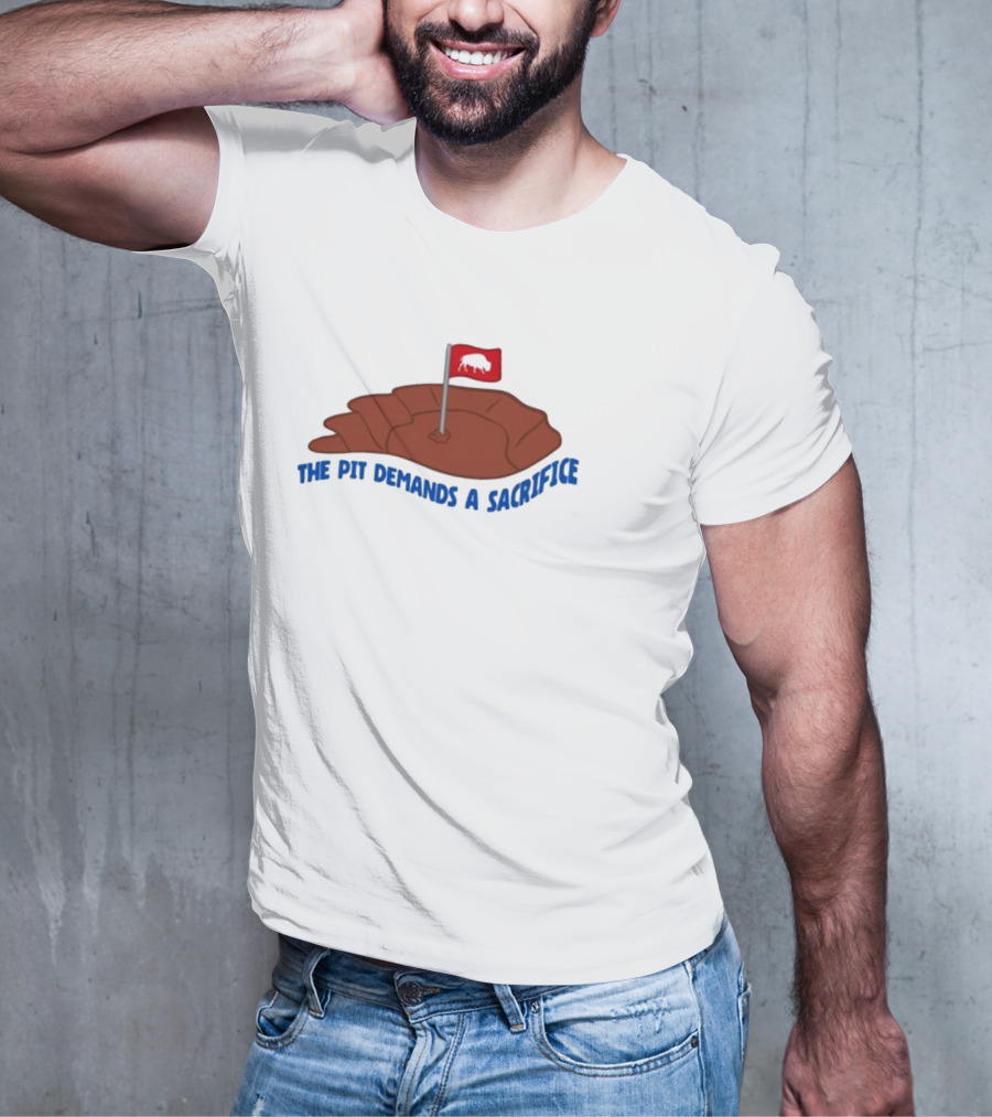 Billsmafia The Pit Demands A Sacrifice Buffalo Flag Football T-Shirt