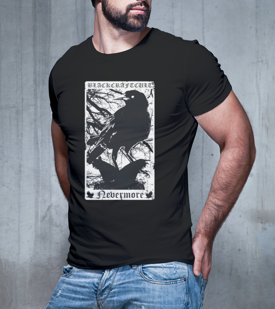 Blackcraftcult Nevermore Raven Tarot Card T-Shirt