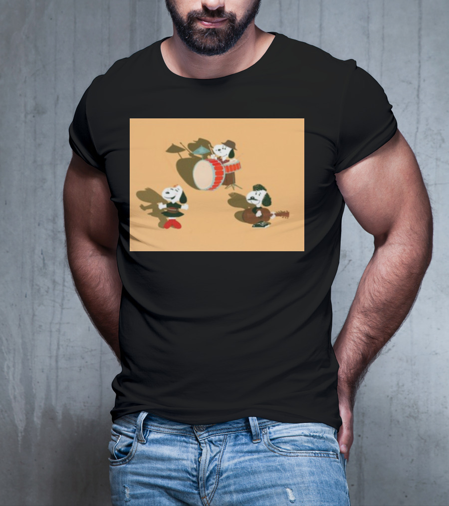 Paramore And Snoopy Characters Playing Musical Instruments T-Shirt