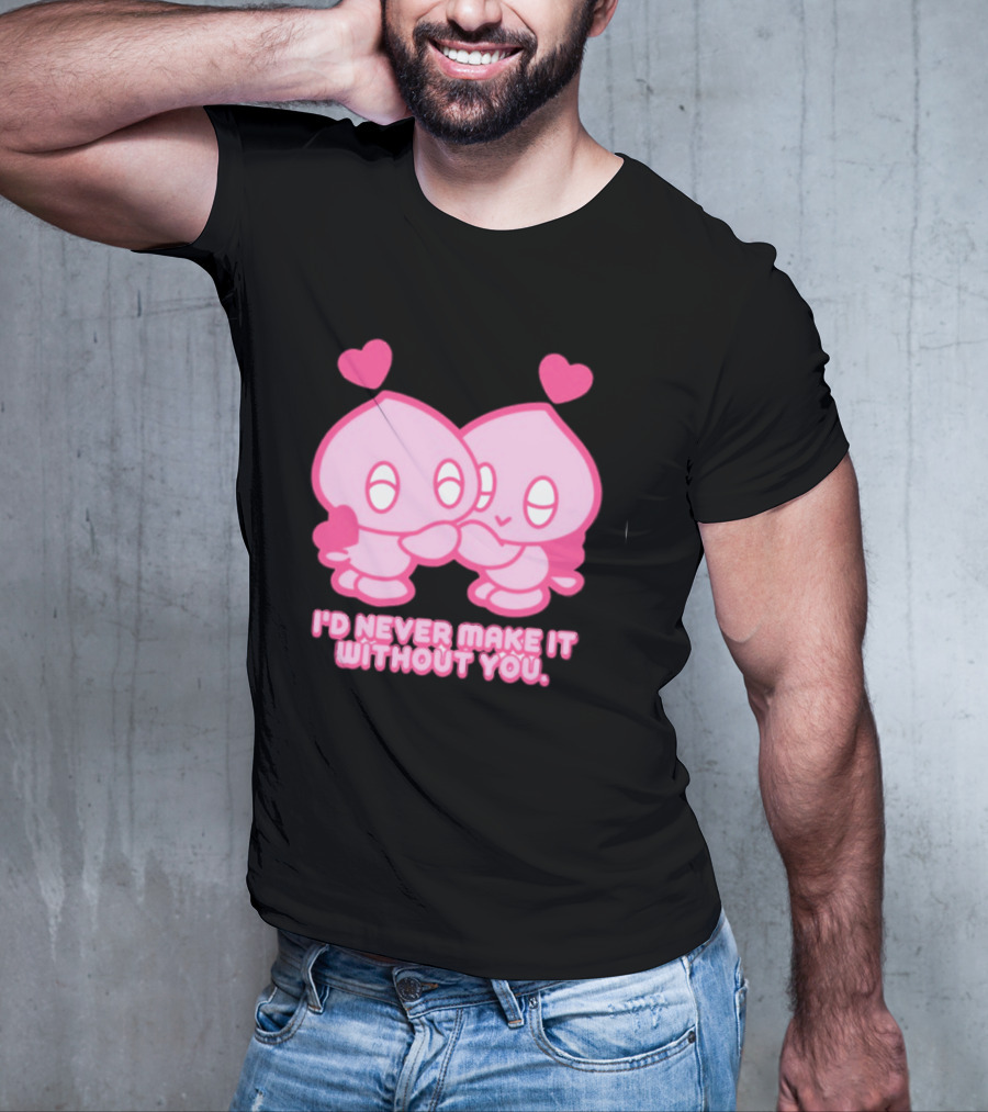 Young Romance I'd Never Make It Without You Pink Hearts Characters T-Shirt