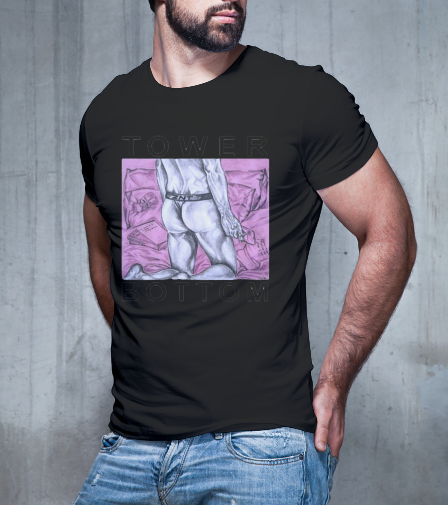 TOWER BOTTOM ZNT Drawing With Pink Background T-Shirt