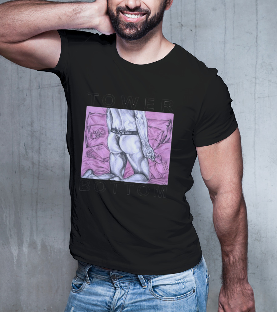 TOWER BOTTOM ZNT Drawing With Pink Background T-Shirt