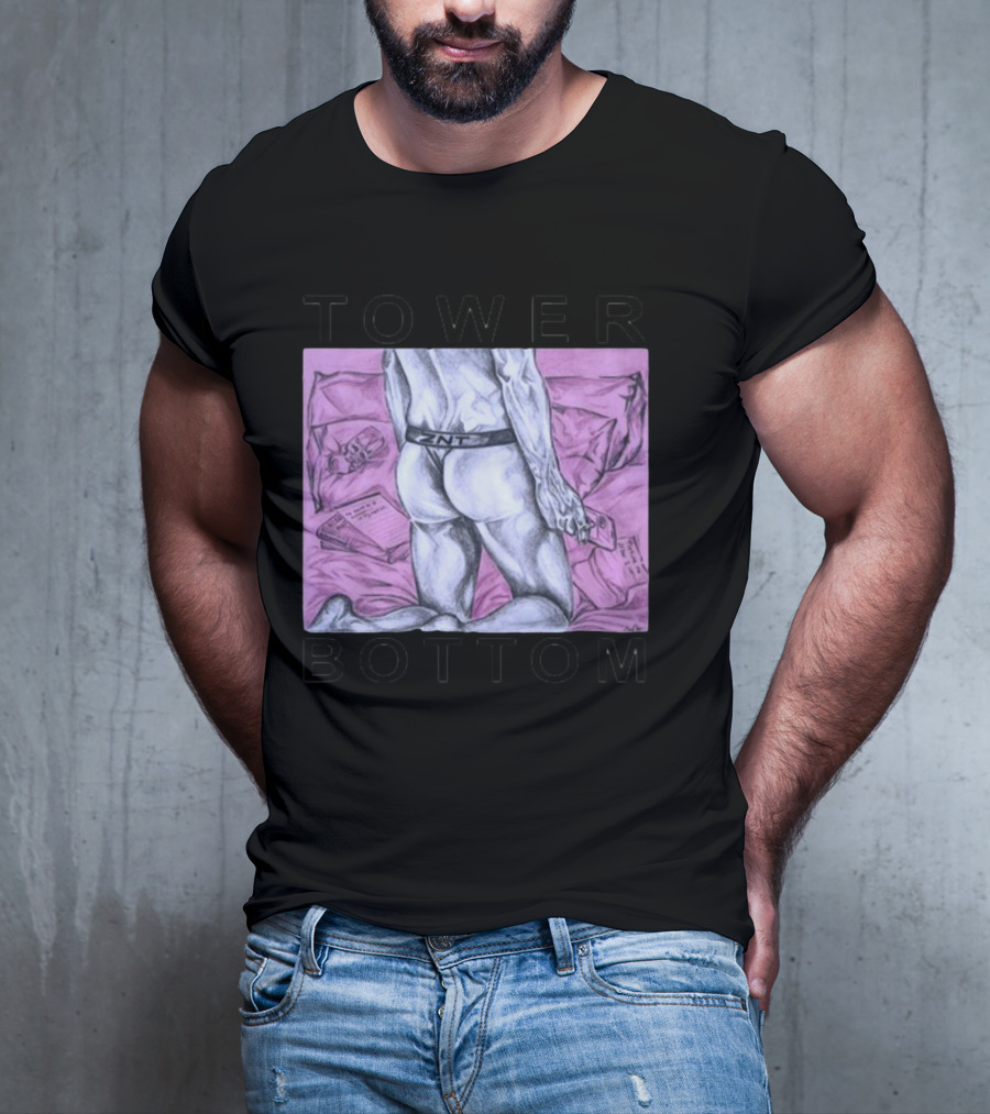 TOWER BOTTOM ZNT Drawing With Pink Background T-Shirt