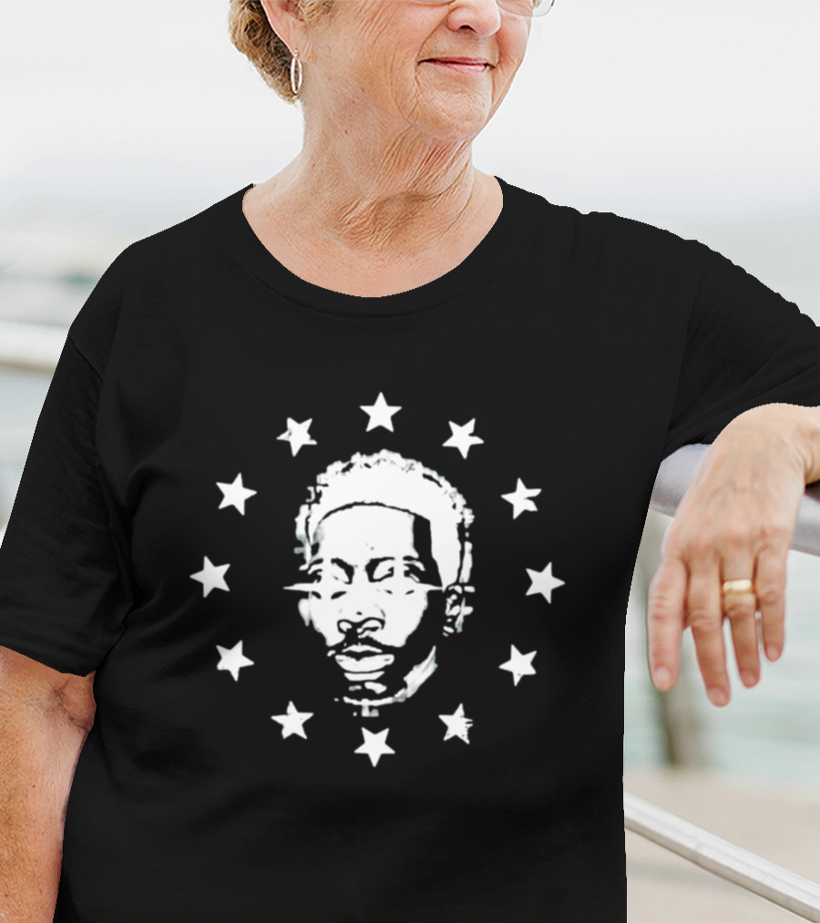Brett Gray Starborn Face Surrounded By Stars T-Shirt