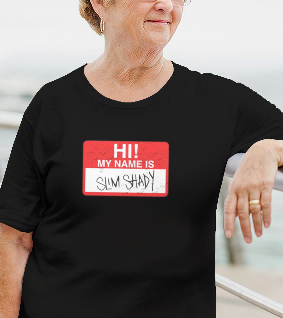 Hi My Name Is Slim Shady Eminem Inspired Nametag T-Shirt
