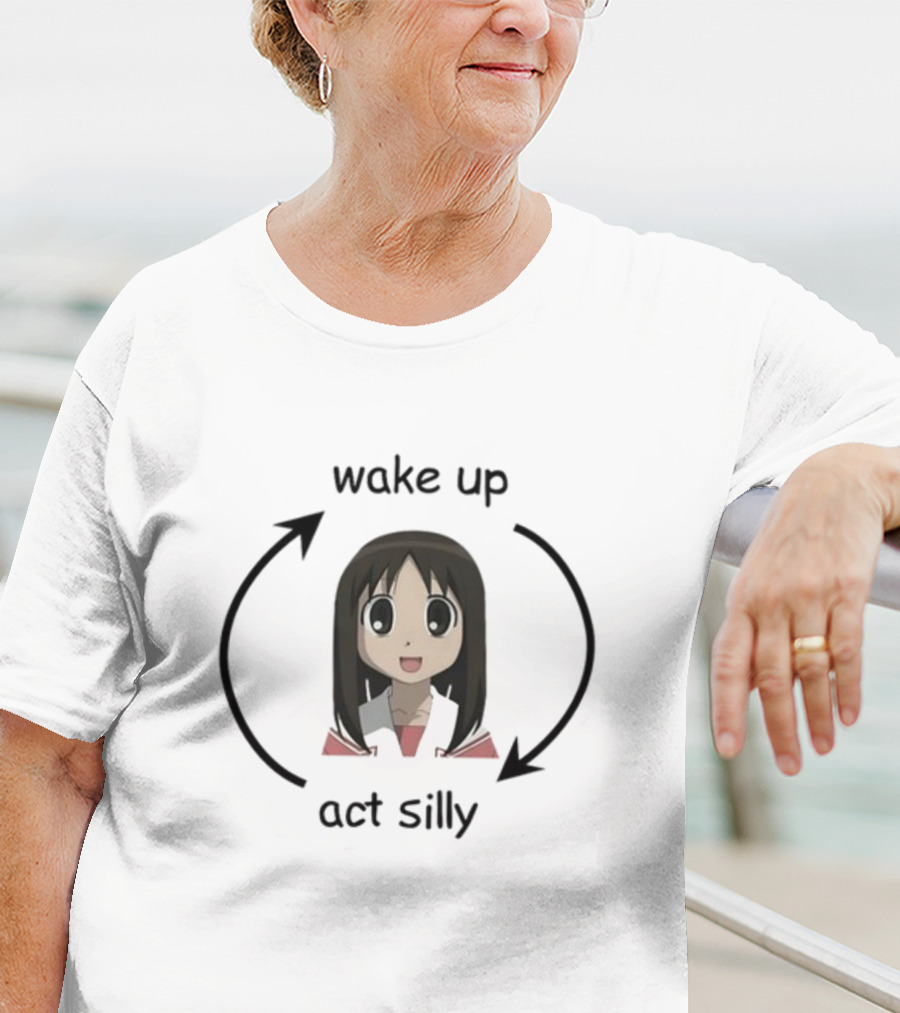 Wake Up Act Silly Anime Character Loop T-Shirt
