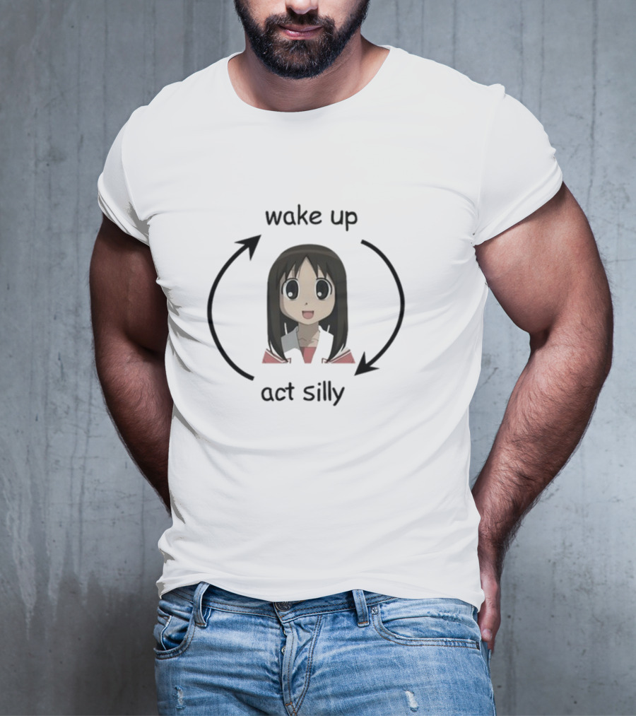 Wake Up Act Silly Anime Character Loop T-Shirt
