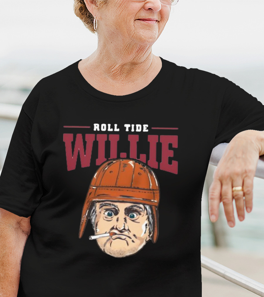 Roll Tide Willie Football Helmet Character Cigarette T-Shirt