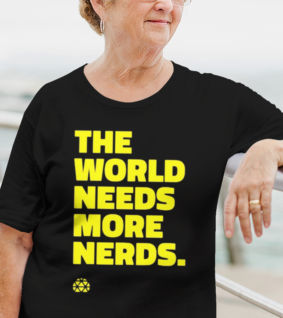 THE WORLD NEEDS MORE NERDS Geometric T-Shirt
