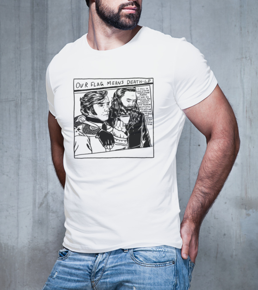 Our Flag Means Death LP Drawing Weareprint Social Gay Pirates T-Shirt