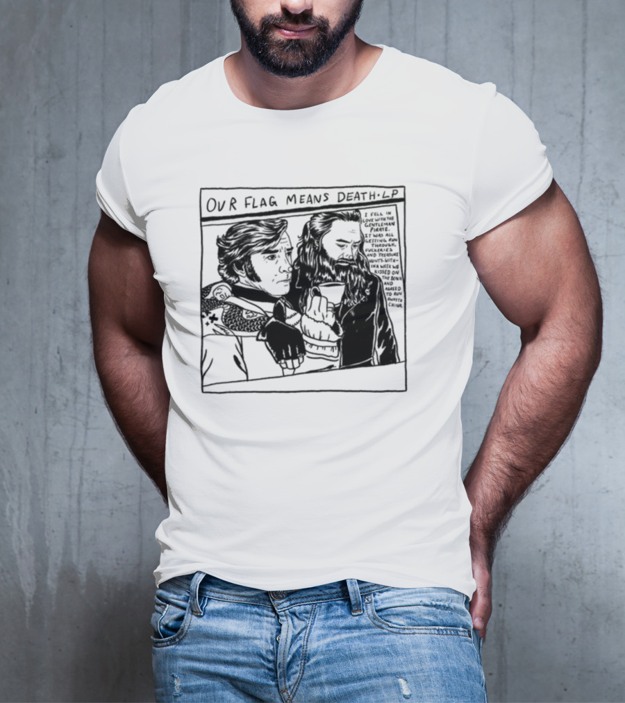 Our Flag Means Death LP Drawing Weareprint Social Gay Pirates T-Shirt