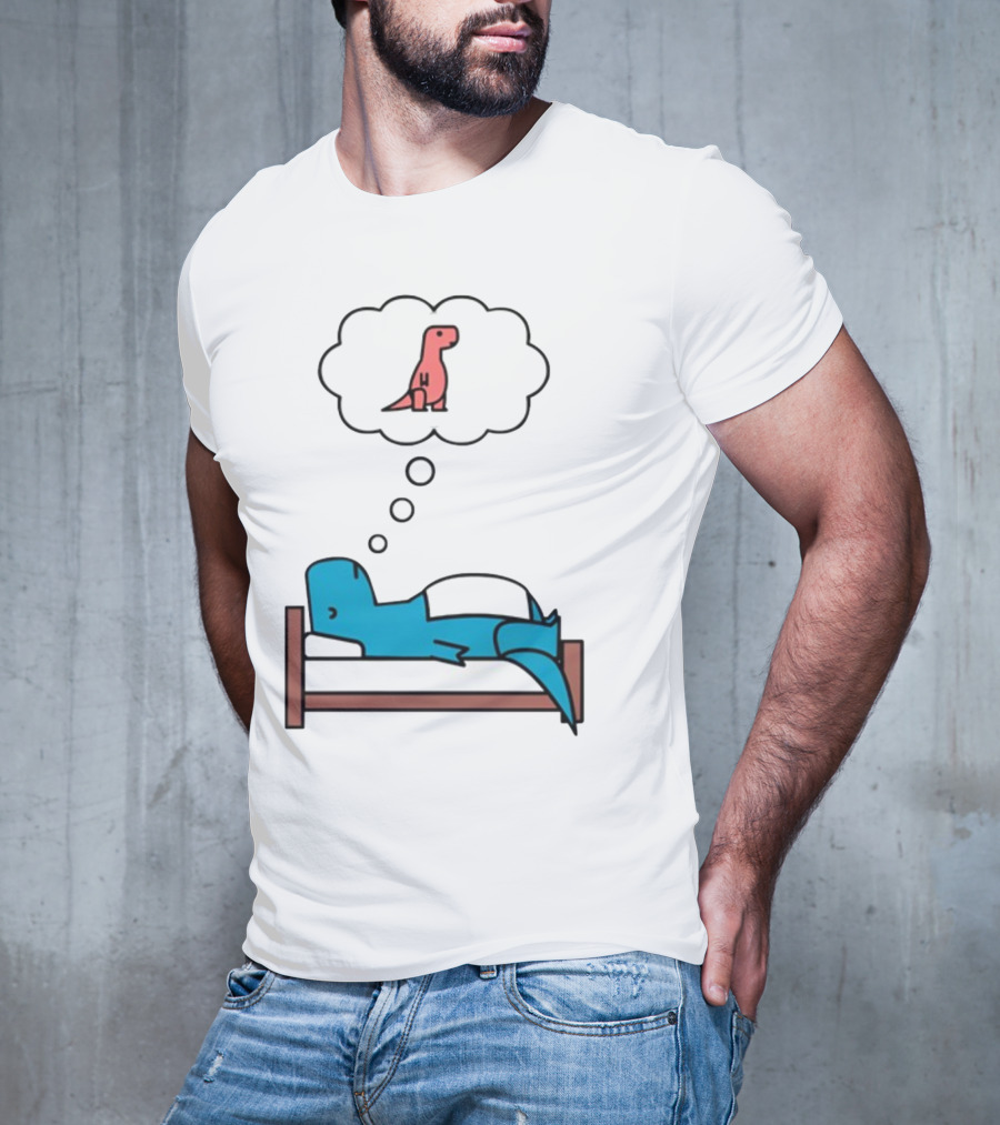 Dinosaur Sweet Dreams BlueRex Sleeping Dinos Dreaming Red Rex T-Shirt