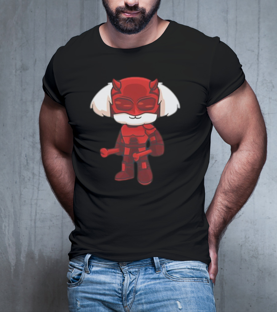 Doug The Devil Of Hell's Kitchen Red Demon Character With Mask And Horns T-Shirt