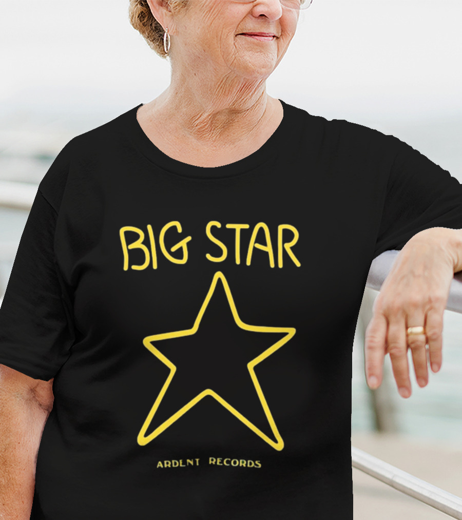 Big Star Ardent Records Yellow Star Graphic Retro Music T-Shirt