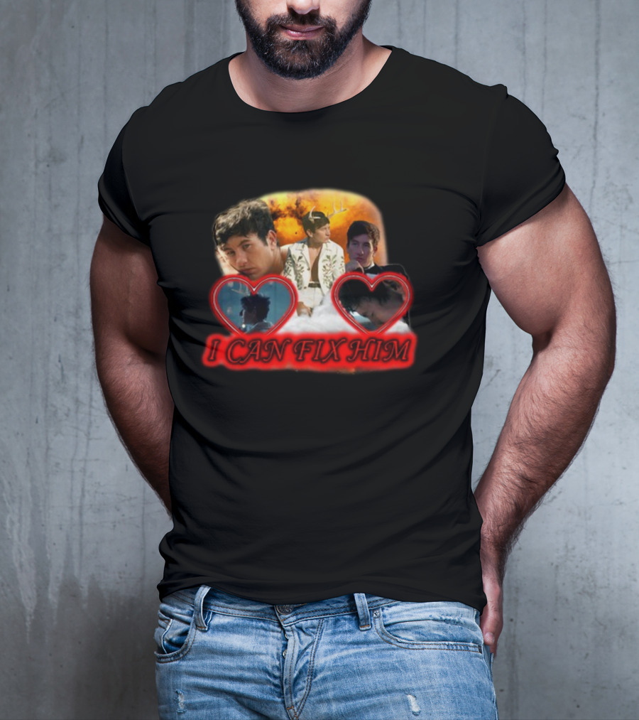 Sadstreet Store I Can Fix Him Romantic Heart Collage Oliver T-Shirt