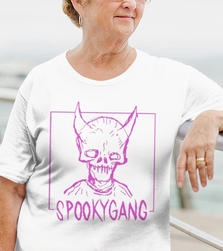 Spookygang Purple Skull Demon Mask T-Shirt