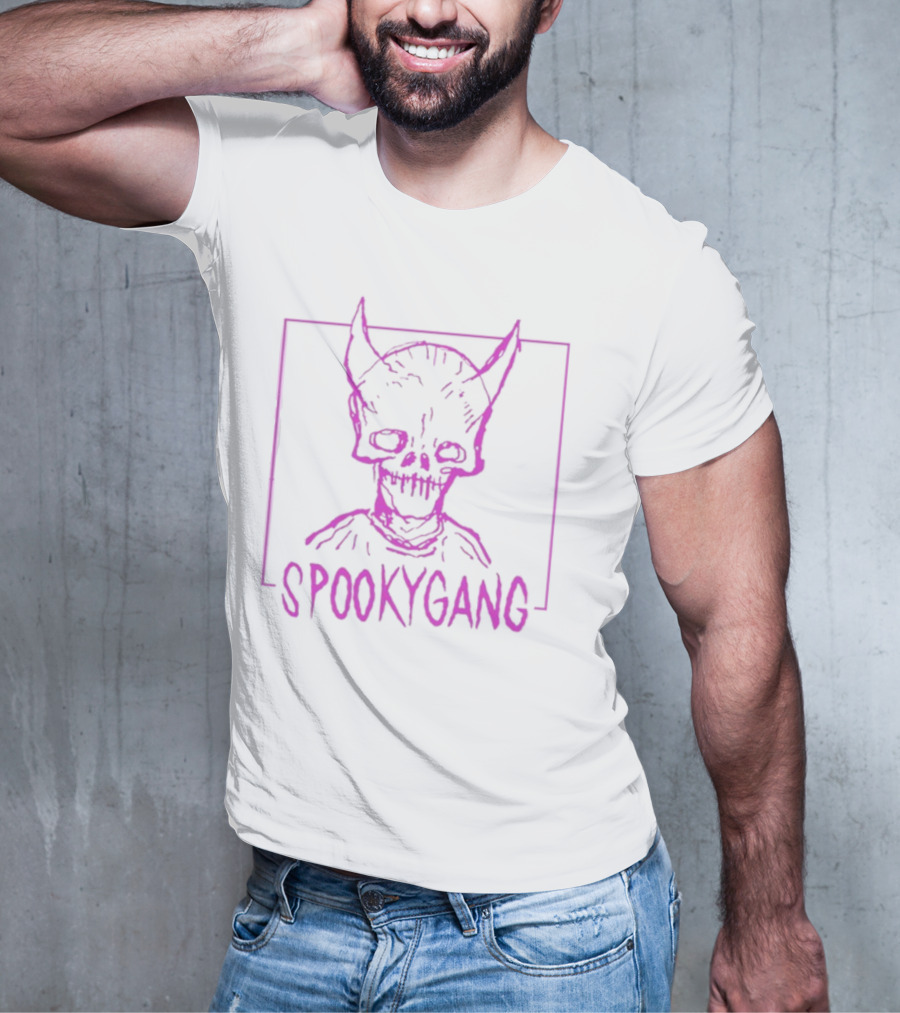 Spookygang Purple Skull Demon Mask T-Shirt