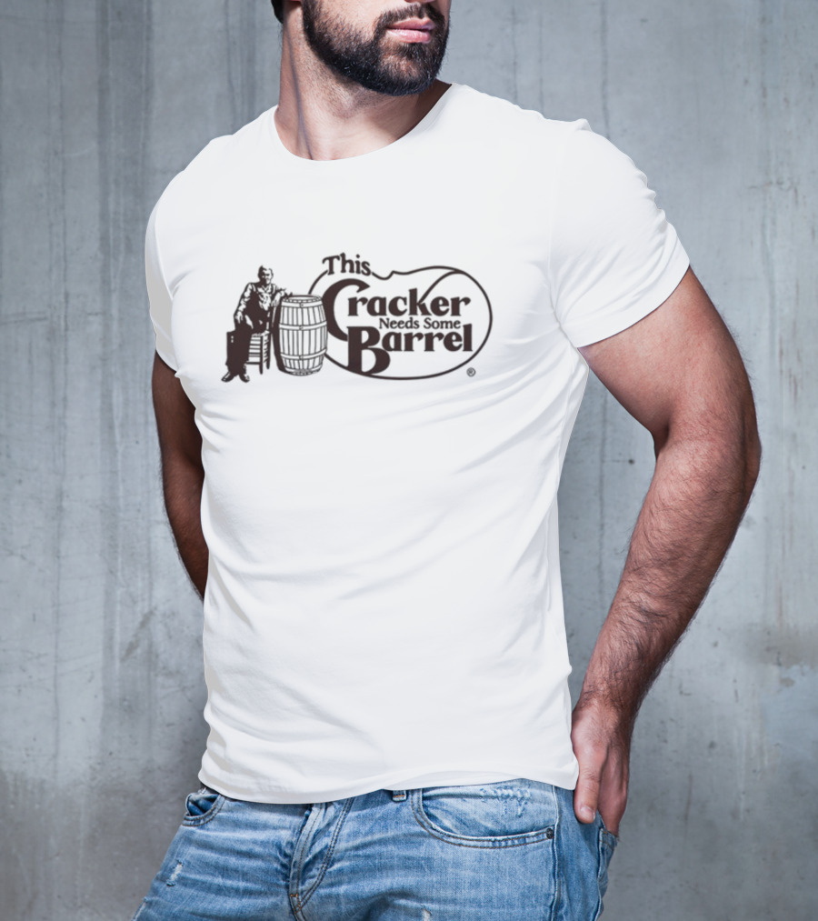 This Cracker Needs Some Barrel Vintage Logo Homage Retro Mockup T-Shirt
