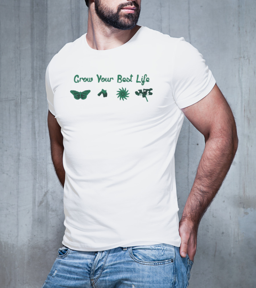 Grow Your Best Life Butterfly Sun Plant T-Shirt