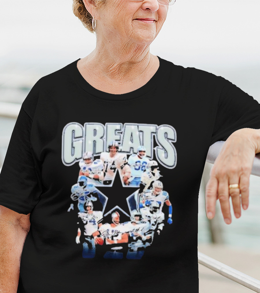 Dallas Cowboys All Time Greats Navy Signature Football Player Star T-Shirt
