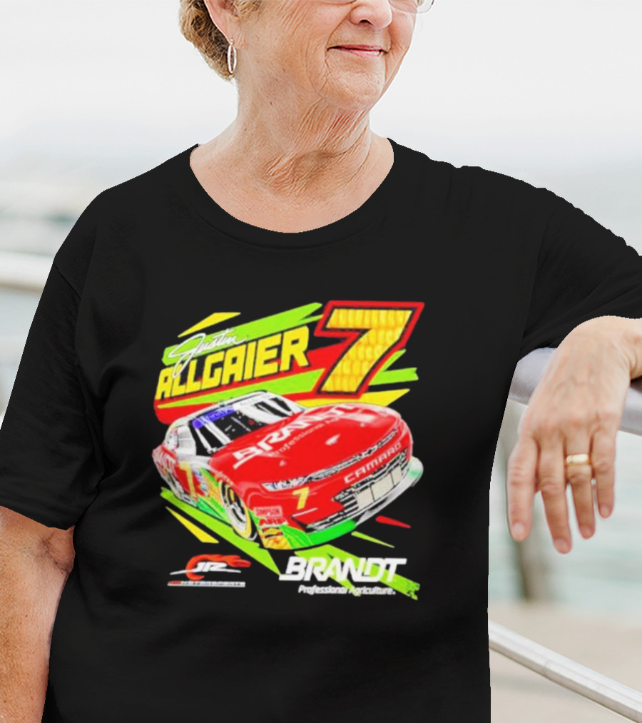 Justin Allgaier 7 JR Motorsports Brandt Camaro Racing Car T-Shirt
