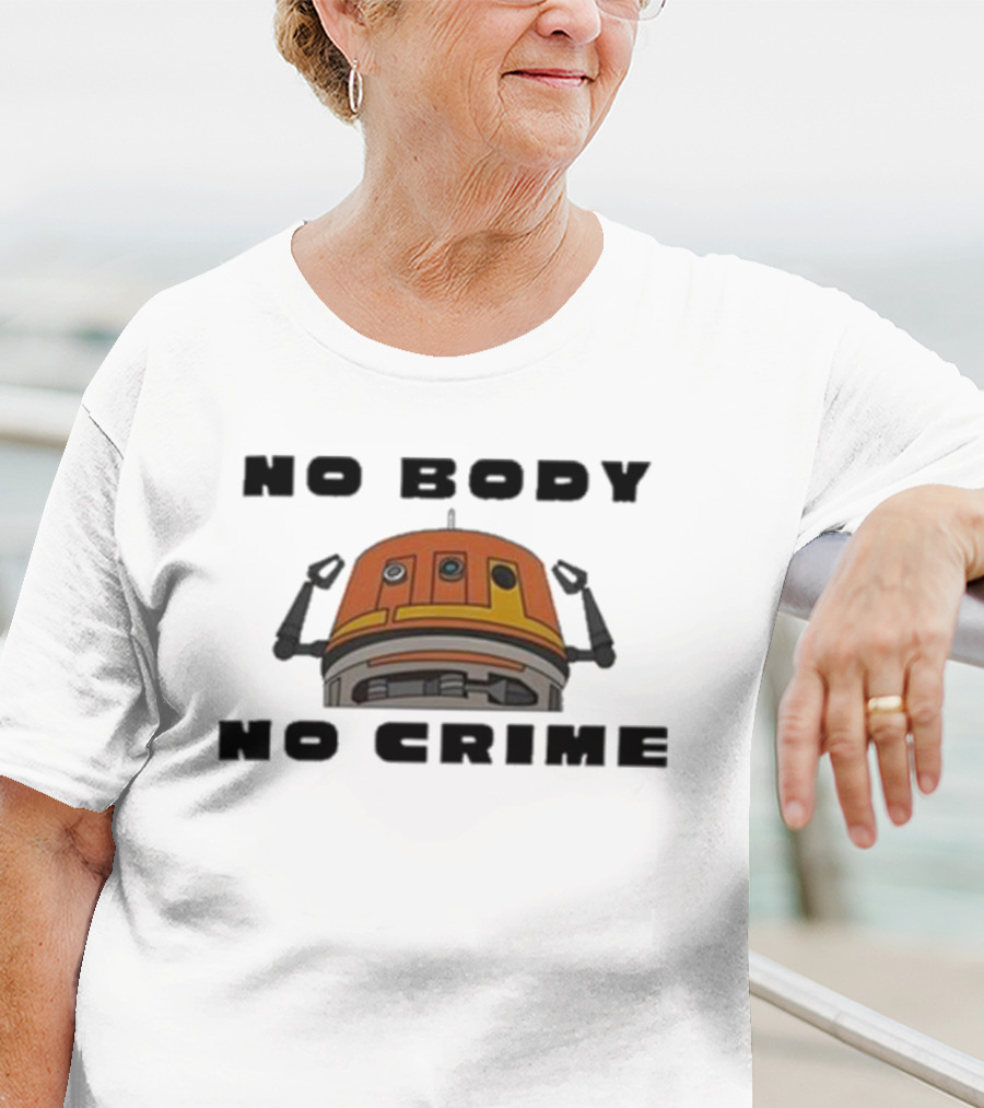 No Body No Crime Chopper Kyber Kat Droid Head T-Shirt