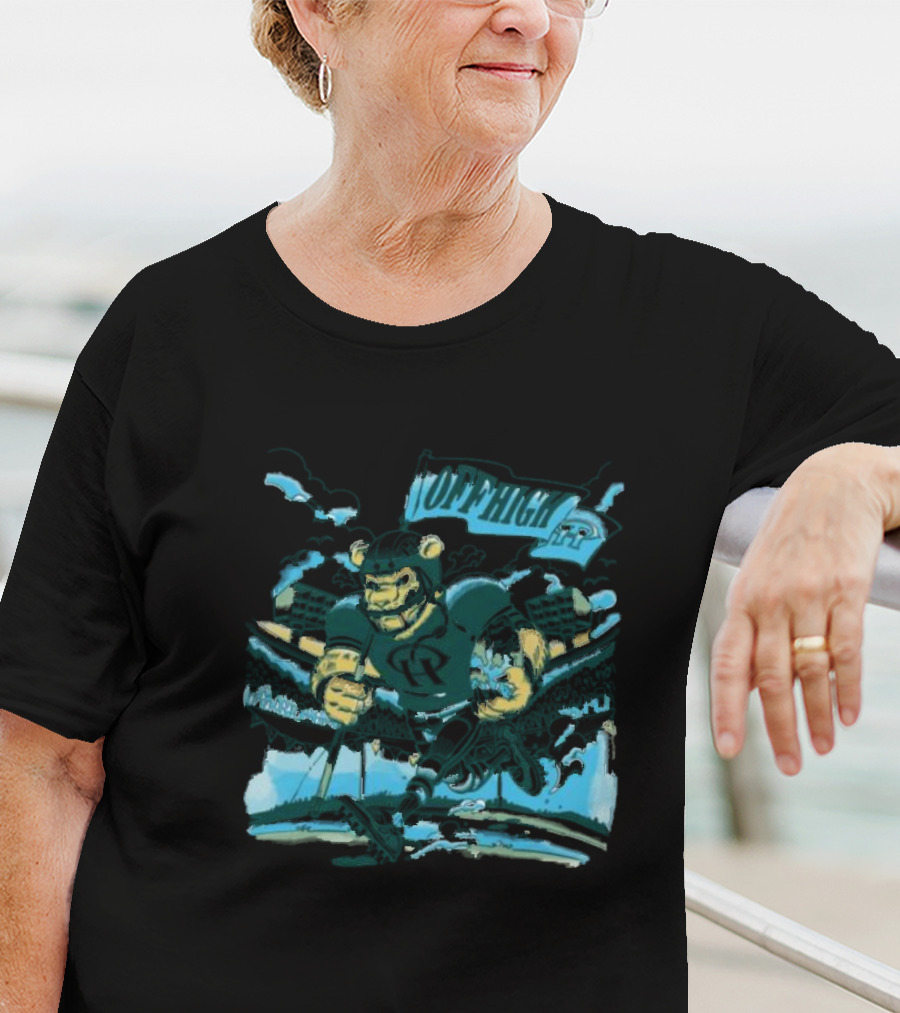 Offhigh Progress Pulse White Charging Bear Athlete In A Dynamic Sports Adventure T-Shirt