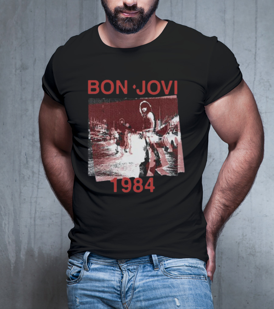 Bon Jovi Streets 1984 Urban Scene T-Shirt