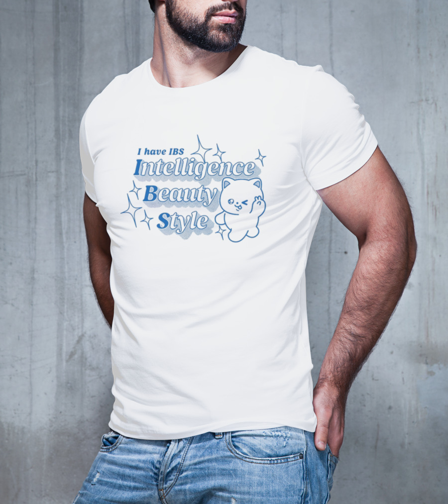 I Have IBS Intelligence Beauty Style New Cute Bear Stars T-Shirt