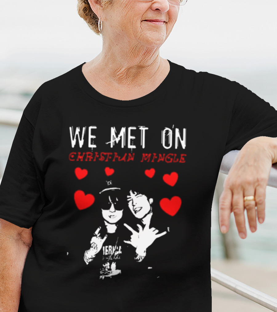 We Met On Christian Mingle Jake Webber Johnnie Guilbert Hearts Alkalinedrip T-Shirt