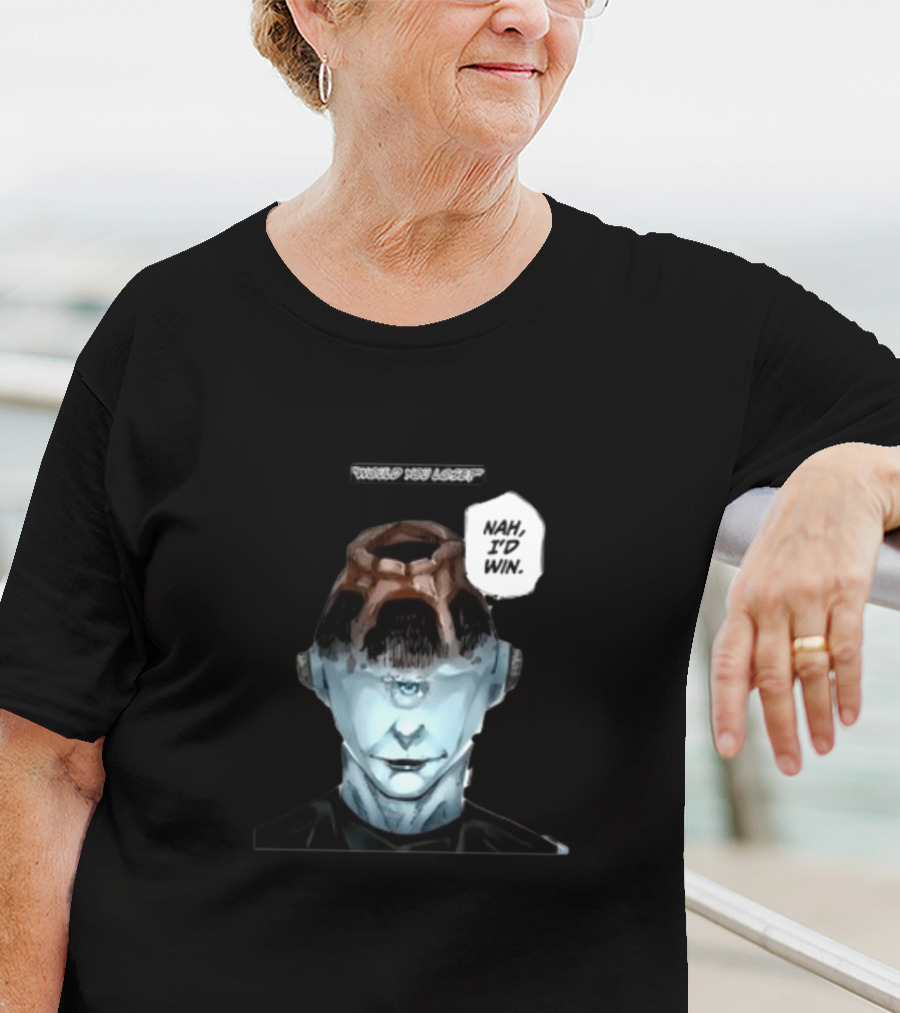Goofyahhtees Jogoat Would You Lose Nah I'd Win Cyclopean Futuristic Figure T-Shirt