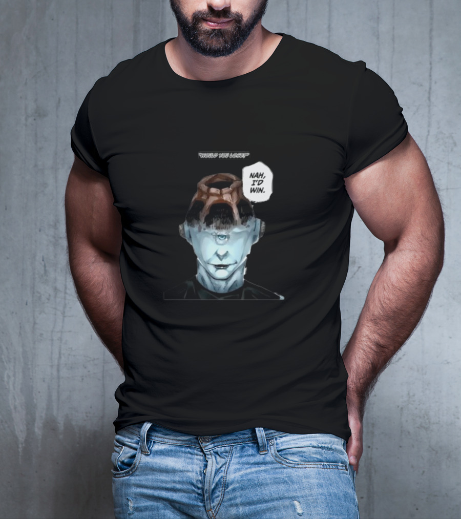 Goofyahhtees Jogoat Would You Lose Nah I'd Win Cyclopean Futuristic Figure T-Shirt