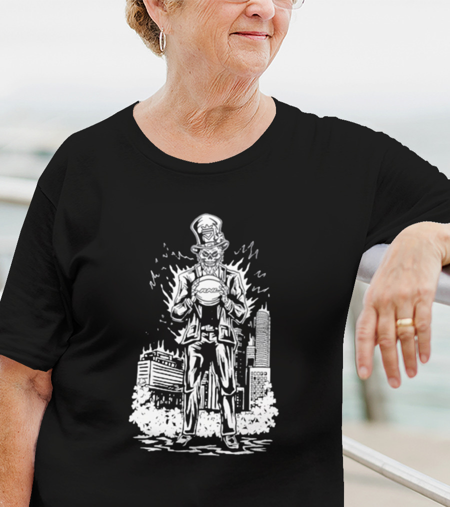 Richandlonely Prestige Boston Uncle Sam Basketball City Skyline T-Shirt