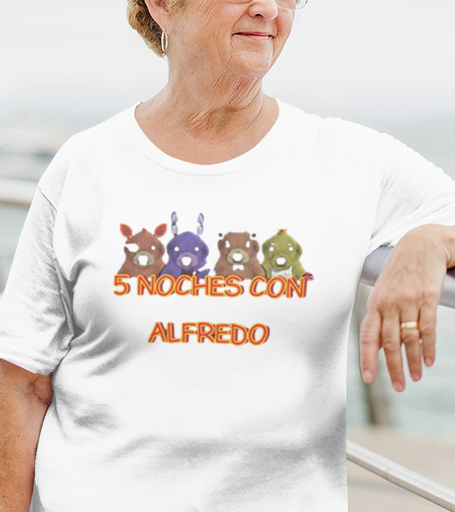 5 Noches Con Alfredo Fnaf Meme Animatronic Characters T-Shirt