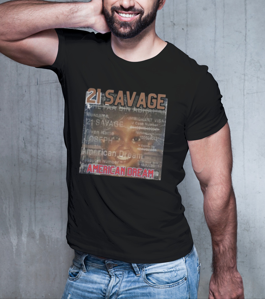 21 Savage Joseph American Dream Album Cover Art Hip Hop T-Shirt