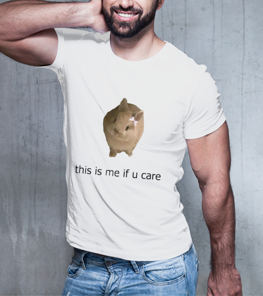 Shopellesong This Is Me If U Care Cute Bunny With Bow T-Shirt