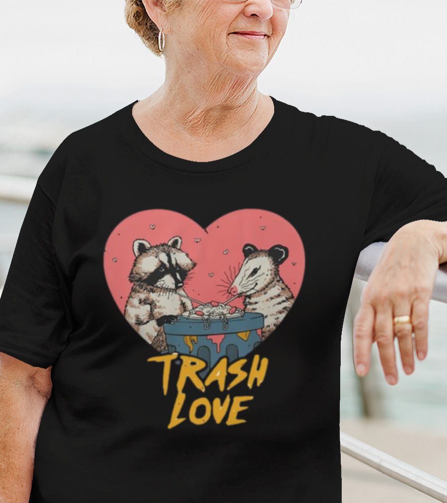 Trash Love Heart Raccoon Possum Five Below Store T-Shirt