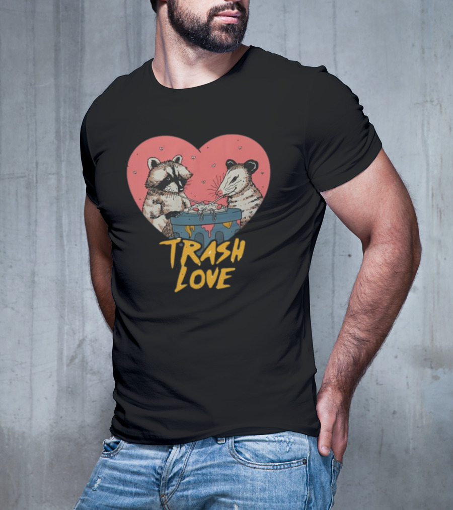 Trash Love Heart Raccoon Possum Five Below Store T-Shirt