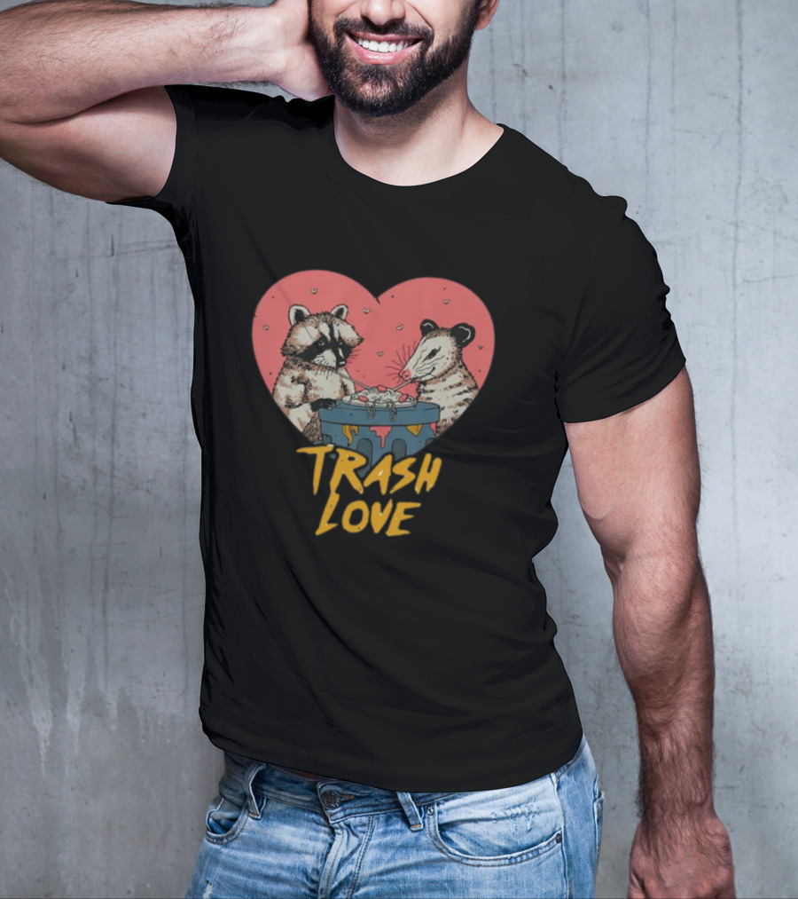 Trash Love Heart Raccoon Possum Five Below Store T-Shirt