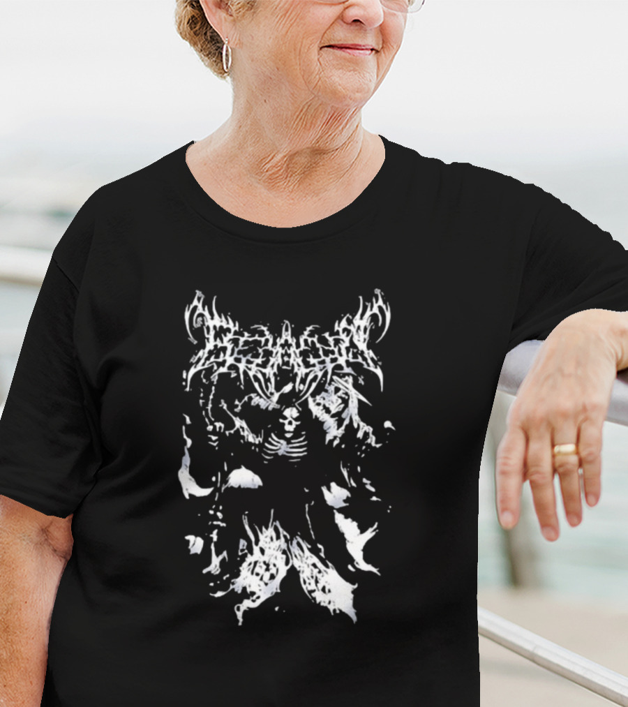 Straight Edge Dubstep Skeleton Demon Abstract T-Shirt