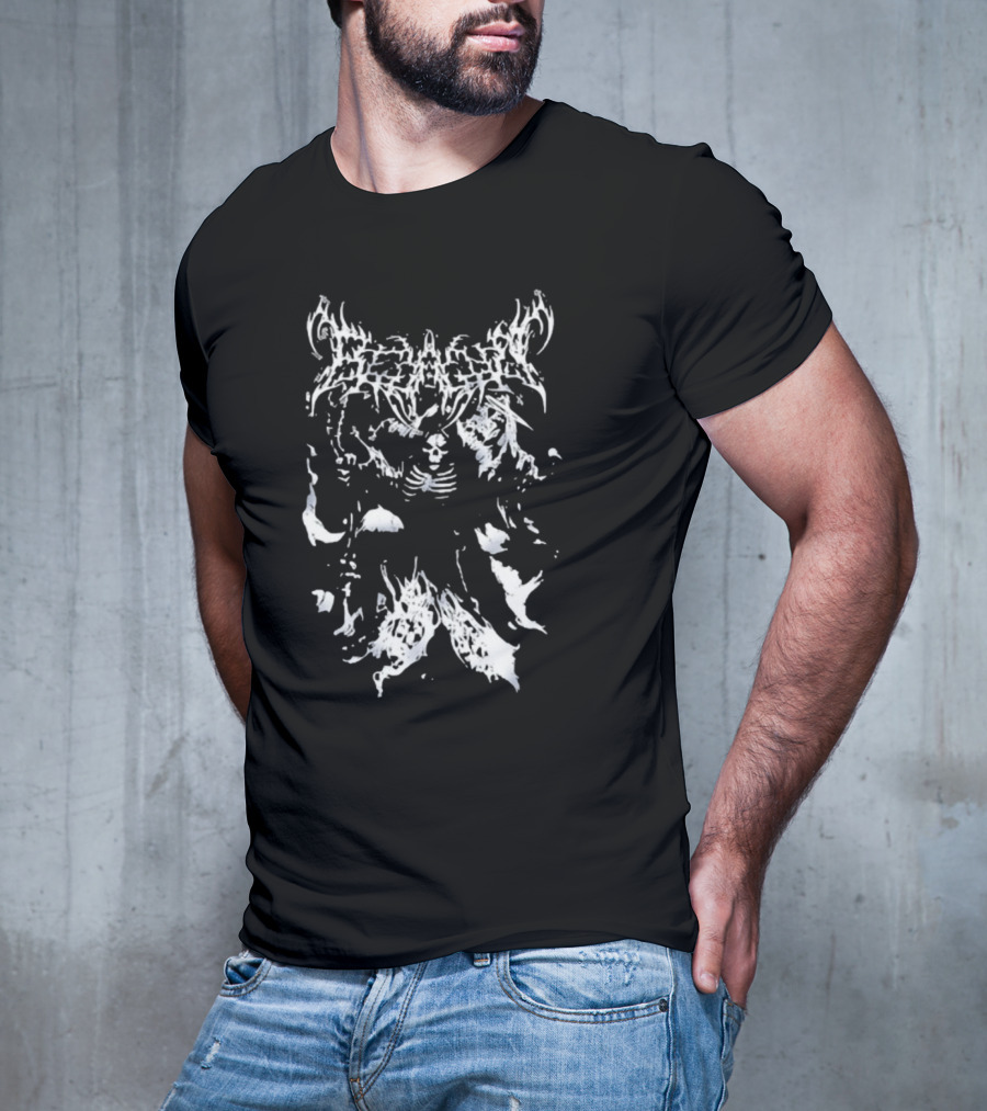Straight Edge Dubstep Skeleton Demon Abstract T-Shirt