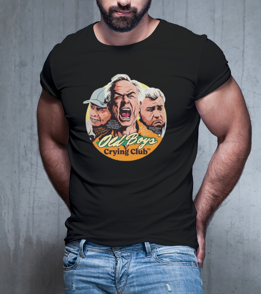 Old Boys’ Crying Club Grumpy Faces Comic Style Characters T-Shirt