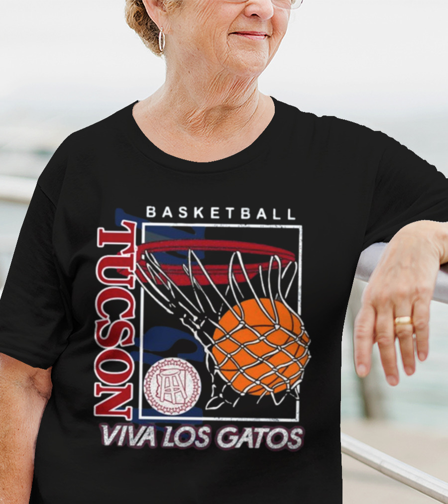 Basketball Tucson Viva Los Gatos Retro Hoop T-Shirt