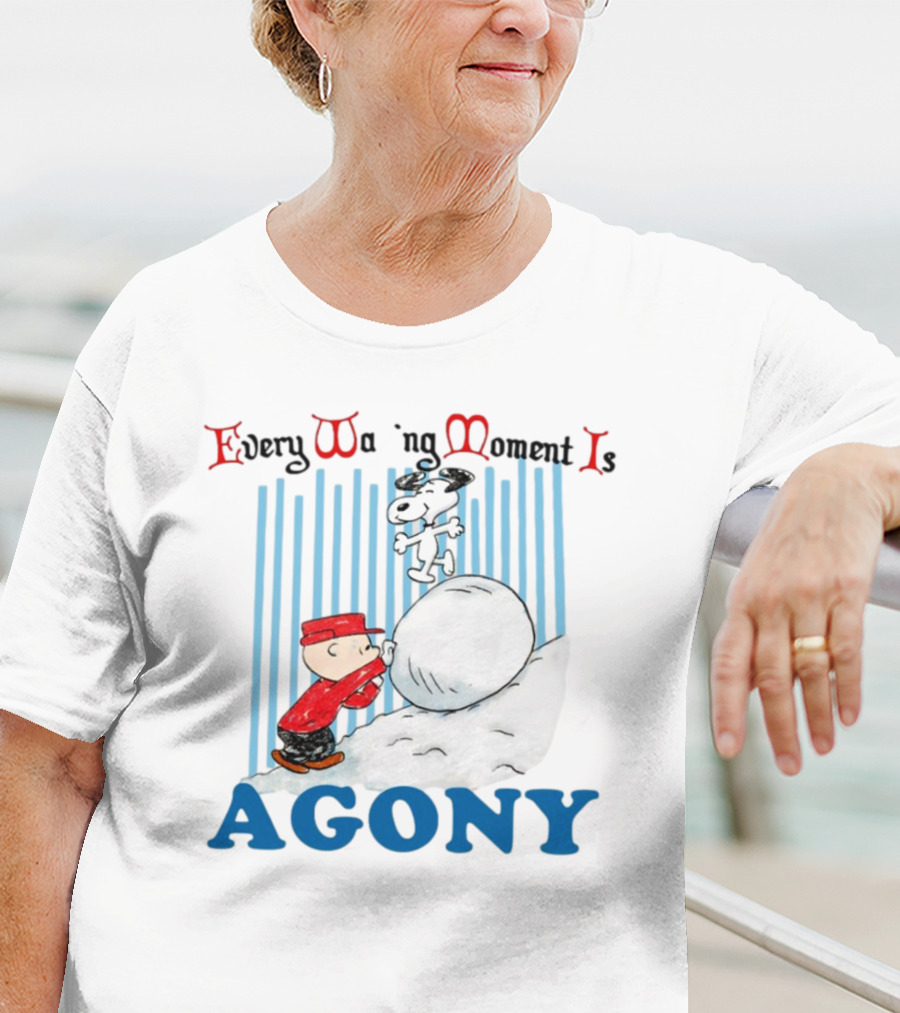 Every Waking Moment Is Agony Sisyphus Dog Cartoon Snowball T-Shirt