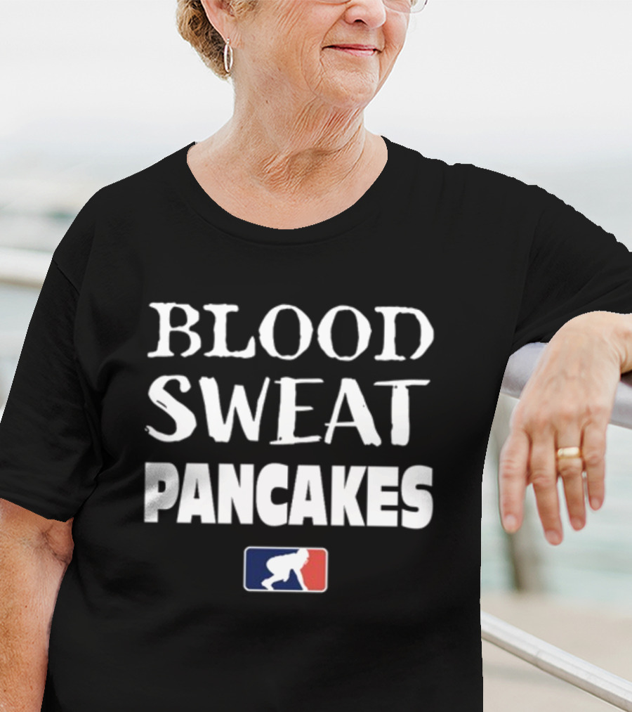 Linemanprobs Blood Sweat Pancakes Football Icon NFL T-Shirt