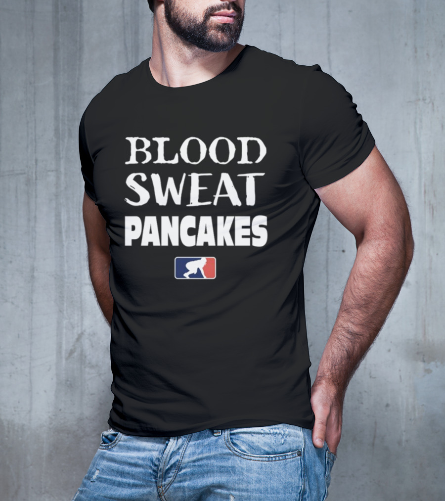 Linemanprobs Blood Sweat Pancakes Football Icon NFL T-Shirt