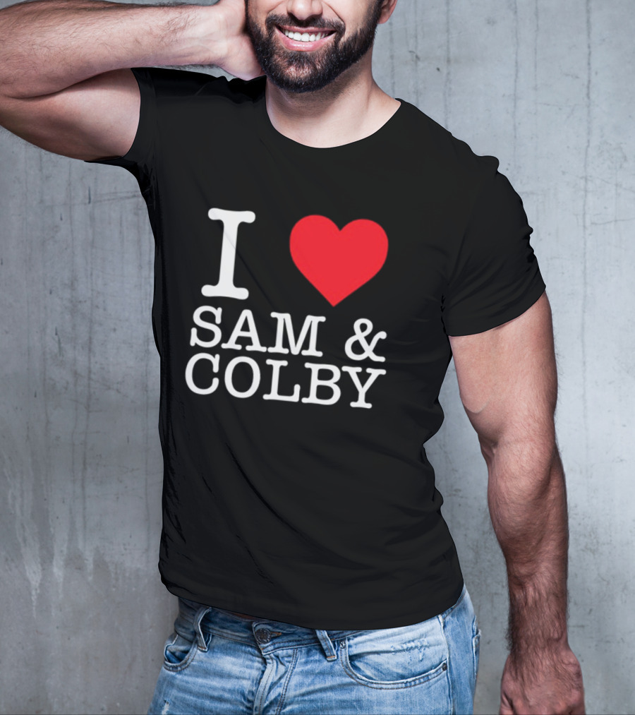 Xplr Shop I Love Sam And Colby Heart T-Shirt