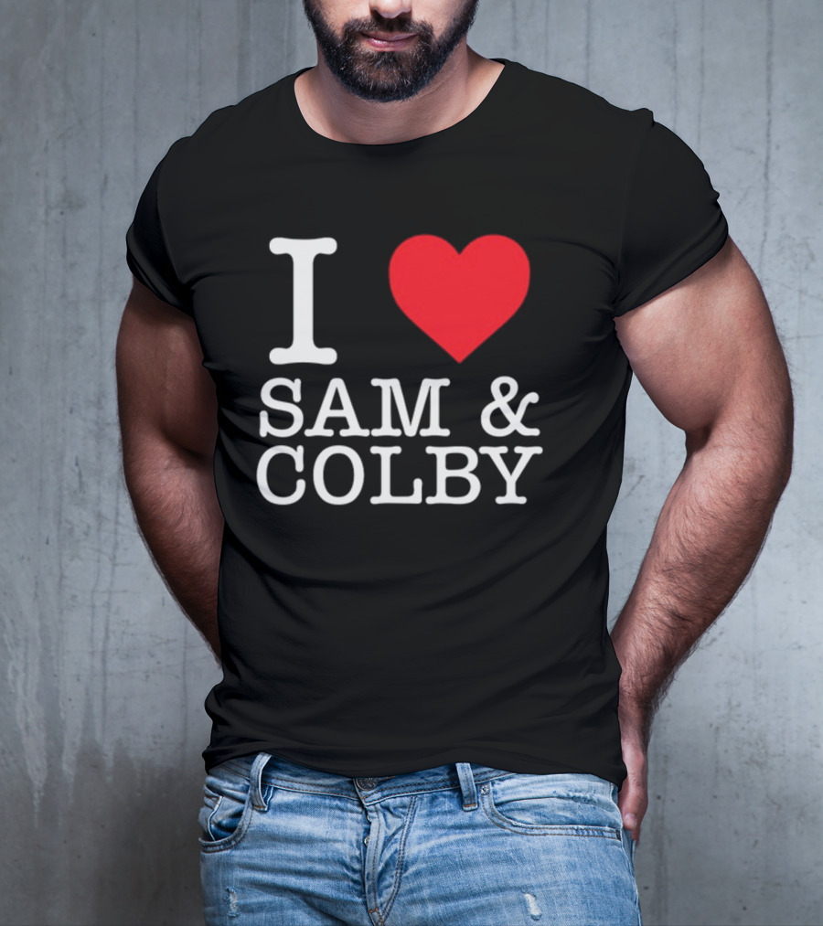 Xplr Shop I Love Sam And Colby Heart T-Shirt