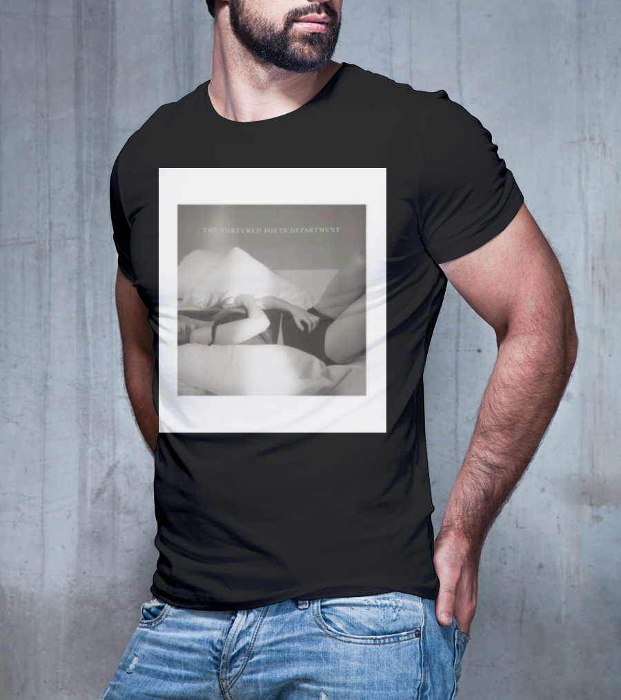 The Tortured Poets Department Lying Down Black And White Photograph T-Shirt